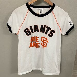 VS PINK MLB SF Giants Baseball Tee